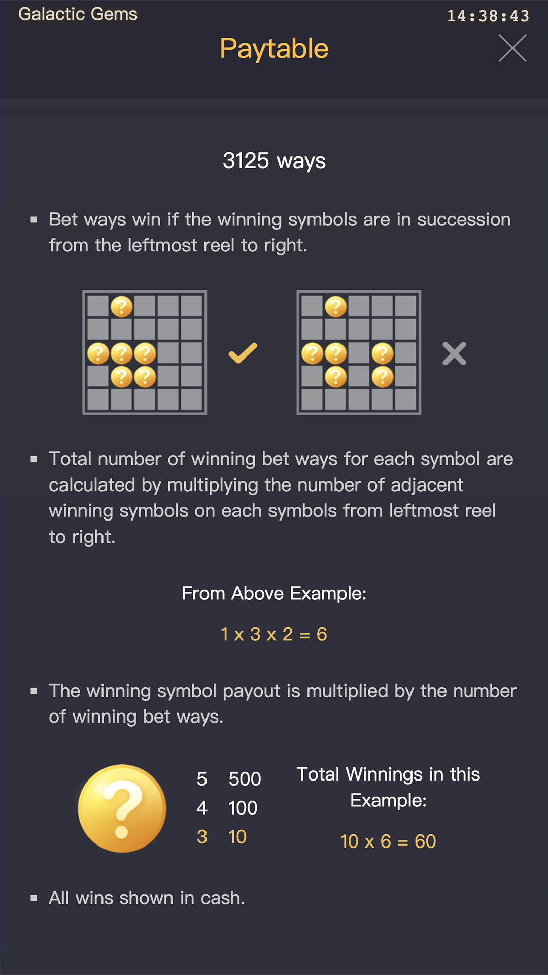 3.1 - SYMBOL PAYOUT